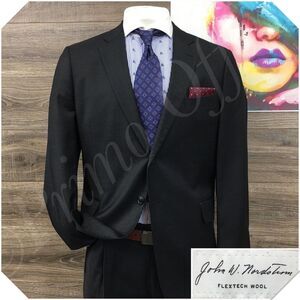 NORDSTROM Mens Suit 2 Piece Set Size 44R‎ Jacket Blazer Pants Wool 2 Button Gray